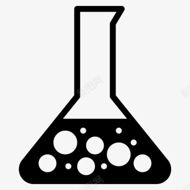 锥形瓶细菌化学图标图标