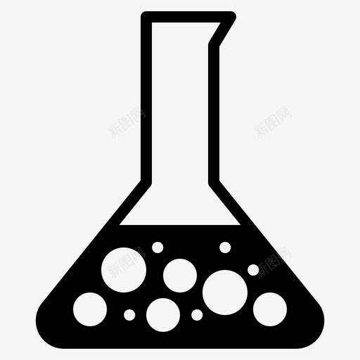 锥形瓶细菌化学图标svg_新图网 https://ixintu.com 化学 字形 实验室 细菌 锥形