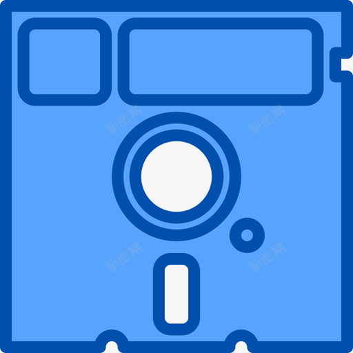 磁盘复古小工具8蓝色图标svg_新图网 https://ixintu.com 复古 小工 工具 磁盘 蓝色