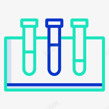 试管医疗保健14轮廓颜色图标图标