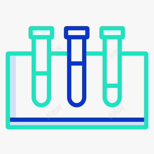 试管医疗保健14轮廓颜色图标svg_新图网 https://ixintu.com 医疗保健 试管 轮廓 颜色