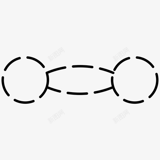 哑铃杠铃体育虚线图标svg_新图网 https://ixintu.com 体育虚线图标 哑铃 杠铃