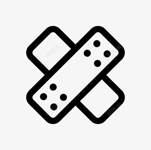 绷带医用145线性图标svg_新图网 https://ixintu.com 医用145 线性 绷带