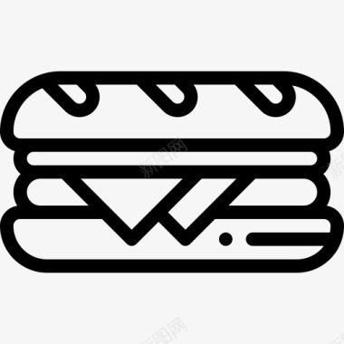 三明治送餐17直系图标图标