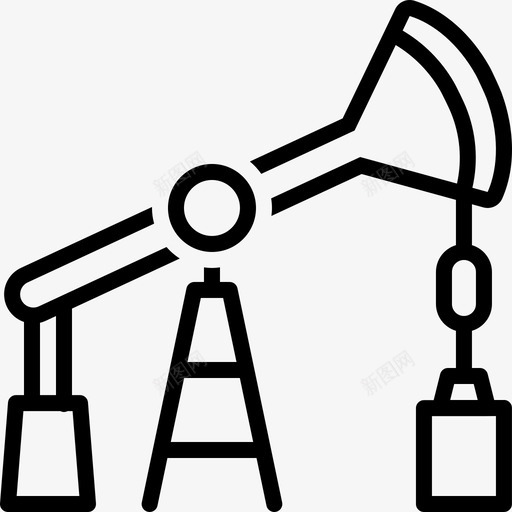 油泵井架石油能源图标svg_新图网 https://ixintu.com 井架 油泵 生产 石油 能源
