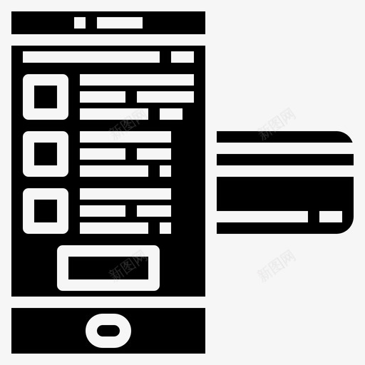 网上支付信用卡手机图标svg_新图网 https://ixintu.com 信用卡 手机 网上支付 餐饮服务