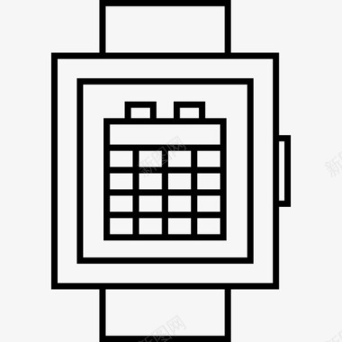 smartwatch日历日期网格图标图标