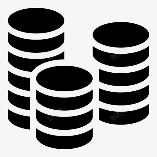 硬币货币收入图标svg_新图网 https://ixintu.com 储蓄 商业和销售 投资 收入 硬币 货币