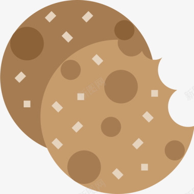 饼干面包房74扁平图标图标