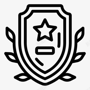 星盾徽章奖励荣誉图标图标