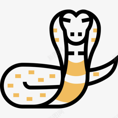 眼镜王蛇印度12黄影图标图标