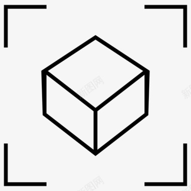 增强现实三维立方体图标图标