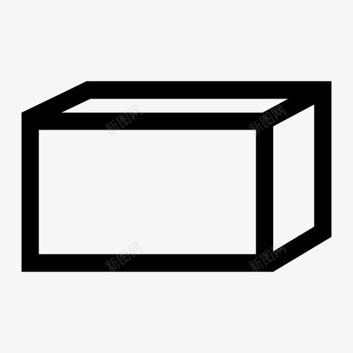 块容器几何体图标svg_新图网 https://ixintu.com 三维 几何体 块 容器 形状