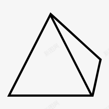棱镜三维物体几何体图标图标