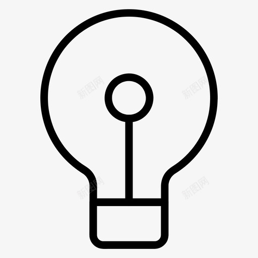 灯泡创意思考图标svg_新图网 https://ixintu.com 创意 商业概要 思考 灯泡