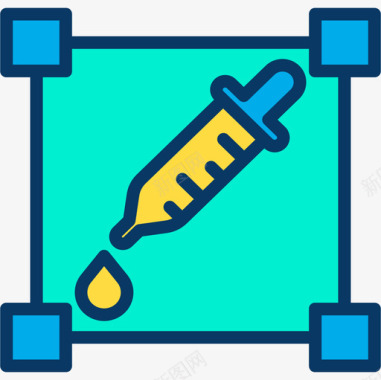 滴管网页107线颜色图标图标
