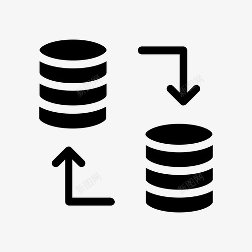 传输数据库文件共享图标svg_新图网 https://ixintu.com 传输 存储 数据库 数据库行标志符号 文件共享 服务器