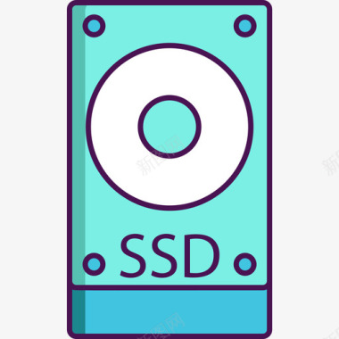 Ssd计算机科学3线性彩色图标图标