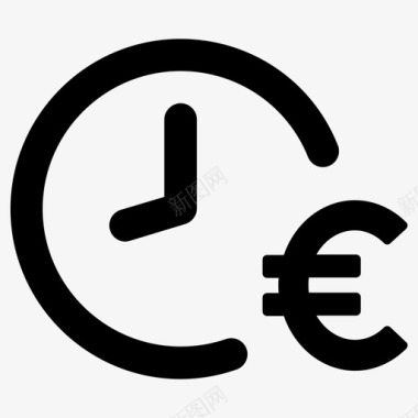 金钱时间欧元时间就是金钱图标图标