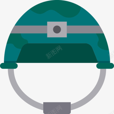 头盔陆军10级扁平图标图标