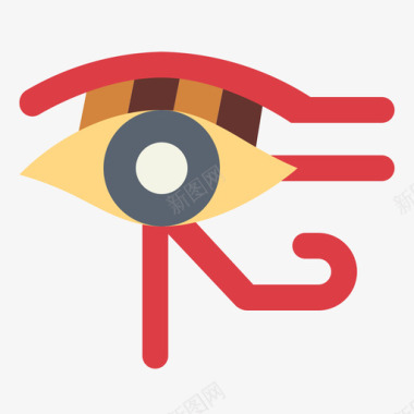 Ra之眼埃及28扁平图标图标