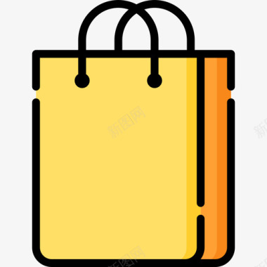 购物袋幸福13线性颜色图标图标