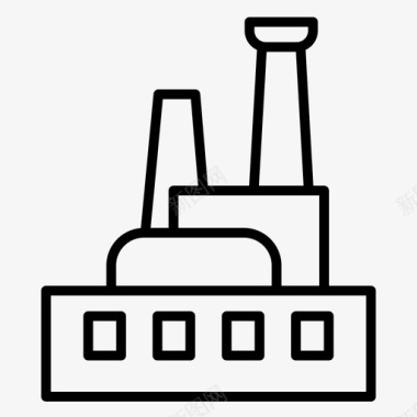 工厂49号楼轮廓图标图标