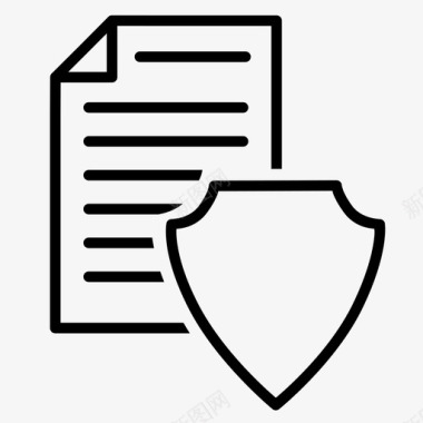 安全文件锁办公文件图标图标