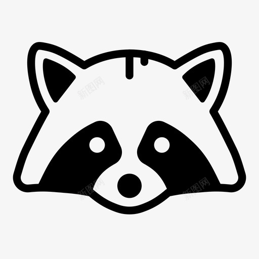 浣熊动物哺乳动物图标svg_新图网 https://ixintu.com 动物 哺乳动物 浣熊 野生 野生动物