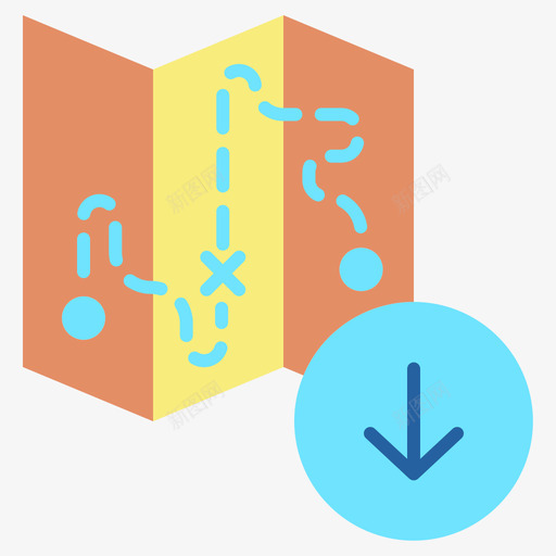 地图旅行导航25平面图标svg_新图网 https://ixintu.com 地图 导航 平面 旅行