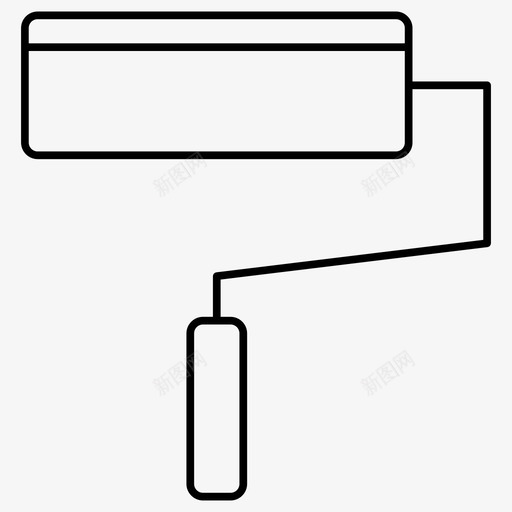 滚筒油漆油漆滚筒图标svg_新图网 https://ixintu.com 图标 工具 油漆 滚筒 轮廓