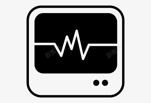 监护仪心跳心脏图标svg_新图网 https://ixintu.com 保健 心脏 心跳 监护仪 脉搏