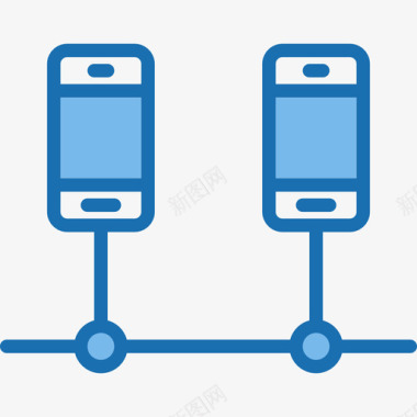手机网络和数据库23蓝色图标图标