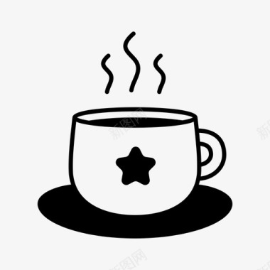 饮用咖啡因咖啡图标图标