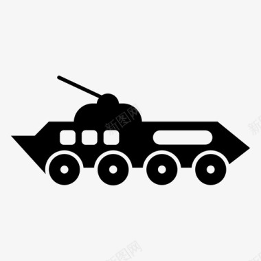 装甲车运输车军事图标图标