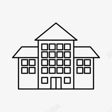 建筑物宿舍旅社图标图标