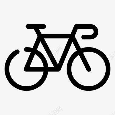 自行车固定自行车赛车手图标图标