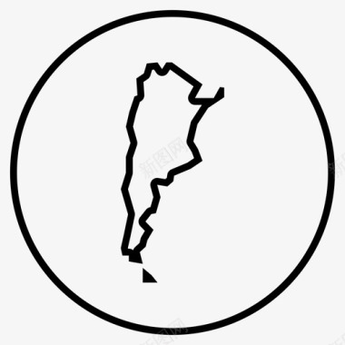 阿根廷地图布宜诺斯艾利斯国家图标图标