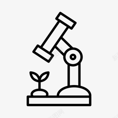 植物学实验农业农场图标图标