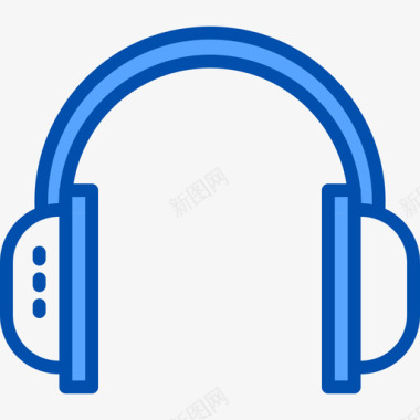 耳机生活方式3蓝色图标图标