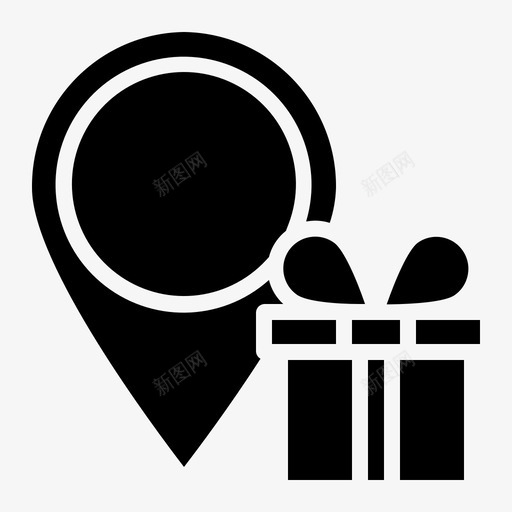 位置生日盒子图标svg_新图网 https://ixintu.com 位置 别针 地图 字形 生日 盒子 礼物