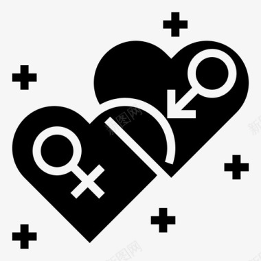 性别女性心脏图标图标
