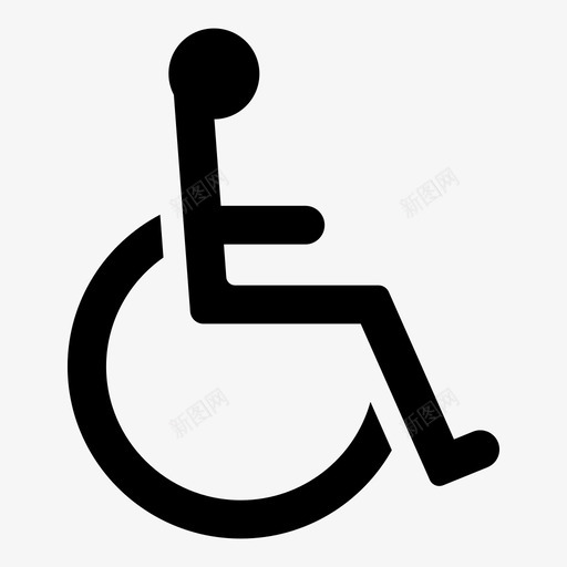 轮椅残疾人人图标svg_新图网 https://ixintu.com 交通工具 人员 停车场 带人 标志 残疾人 轮椅