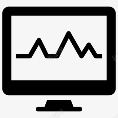 心电图心电图监视器心跳检查机图标图标