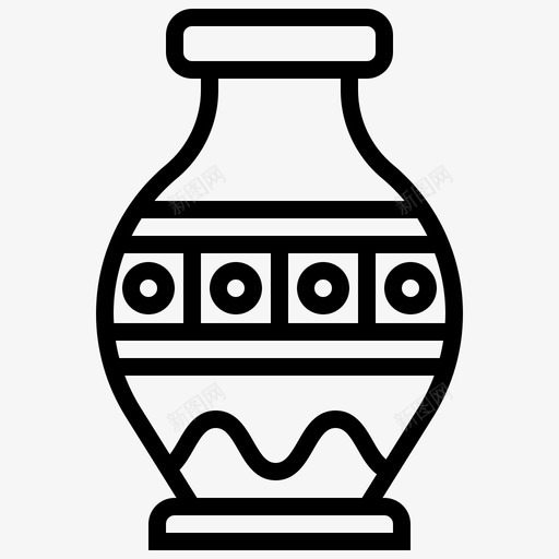 古花瓶装饰室内图标svg_新图网 https://ixintu.com 室内 家居装饰 花瓶 装饰