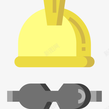 头盔施工工具18扁平图标图标