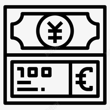 货币银行60直系图标图标