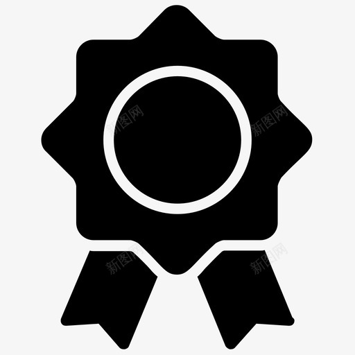 星徽奖励带状徽章图标svg_新图网 https://ixintu.com seo web 奖励 带状 徽章 星徽 标志 标志符 符号