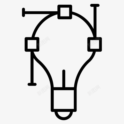 创意灯泡概念图标svg_新图网 https://ixintu.com 创意 创新 概念 灯泡 视频制作