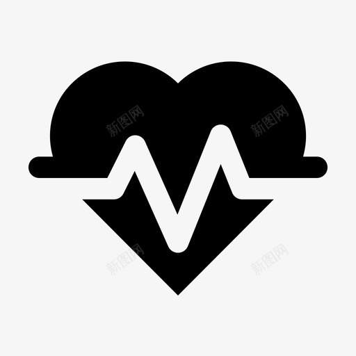 心脏心跳健康图标svg_新图网 https://ixintu.com 健康 健身 图标 字形 心脏 心跳 脉搏 跳跃 速率